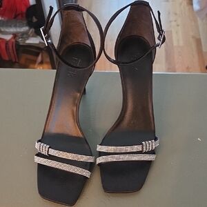 Elegant Black Strappy Women's Heels